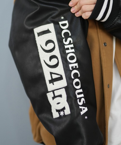DC(ディーシー)の「DC/ディーシー 25 VARSITY JACKET スタジアムジャケット DJK254024(スタジャン・メンズ・ベージュ×ブラック/ブラック×ホワイト・L/M/XL)」の11枚目の写真