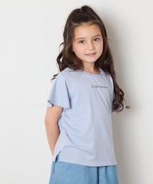 a.v.v | [100-160]【WEB限定/接触冷感】フレアスリーブプチロゴTシャツ(Tシャツ/カットソー)