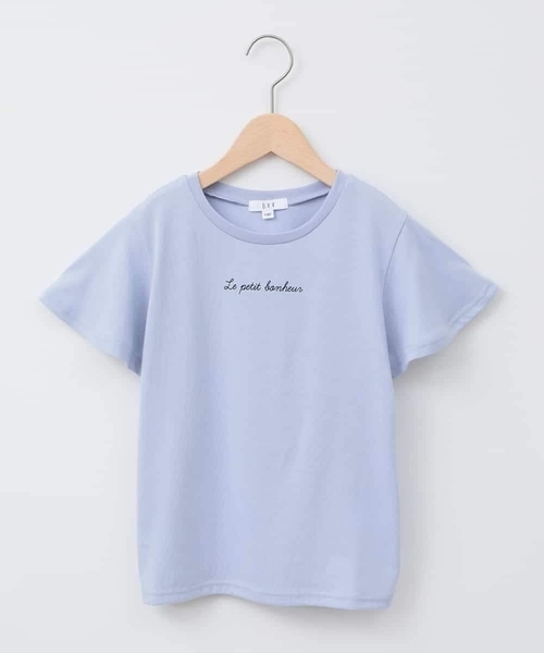 a.v.v（アーヴェヴェ）の「[100-160]【WEB限定/接触冷感】フレアスリーブプチロゴTシャツ（Tシャツ/カットソー・キッズ・ライラック/ホワイト/ライトブルー・110/100/120/130/140/160/150）」の9枚目の写真