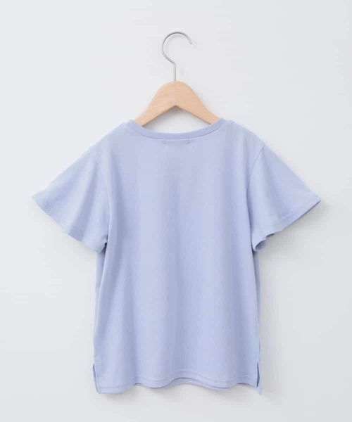 a.v.v（アーヴェヴェ）の「[100-160]【WEB限定/接触冷感】フレアスリーブプチロゴTシャツ（Tシャツ/カットソー・キッズ・ライラック/ホワイト/ライトブルー・110/100/120/130/140/160/150）」の10枚目の写真