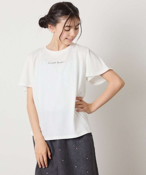 a.v.v（アーヴェヴェ）の「[100-160]【WEB限定/接触冷感】フレアスリーブTシャツ（Tシャツ/カットソー・キッズ・ライラック/ホワイト/ライトブルー・110/100/120/130/140/160/150）」の15枚目の写真