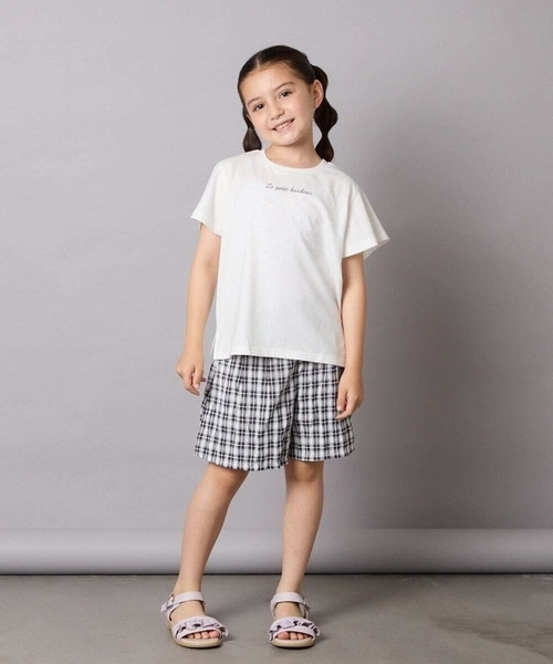 a.v.v（アーヴェヴェ）の「[100-160]【WEB限定/接触冷感】フレアスリーブプチロゴTシャツ（Tシャツ/カットソー・キッズ・ライラック/ホワイト/ライトブルー・110/100/120/130/140/160/150）」の22枚目の写真