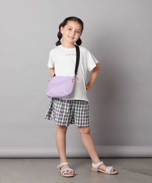 a.v.v（アーヴェヴェ）の「[100-160]【WEB限定/接触冷感】フレアスリーブプチロゴTシャツ（Tシャツ/カットソー・キッズ・ライラック/ホワイト/ライトブルー・110/100/120/130/140/160/150）」の16枚目の写真