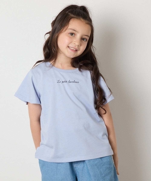 a.v.v（アーヴェヴェ）の「[100-160]【WEB限定/接触冷感】フレアスリーブプチロゴTシャツ（Tシャツ/カットソー・キッズ・ライラック/ホワイト/ライトブルー・110/100/120/130/140/160/150）」の17枚目の写真