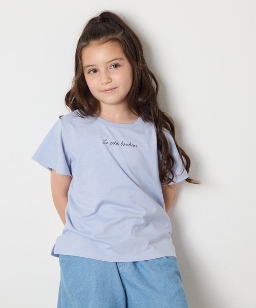 a.v.v（アーヴェヴェ）の「[100-160]【WEB限定/接触冷感】フレアスリーブプチロゴTシャツ（Tシャツ/カットソー・キッズ・ライラック/ホワイト/ライトブルー・110/100/120/130/140/160/150）」の18枚目の写真