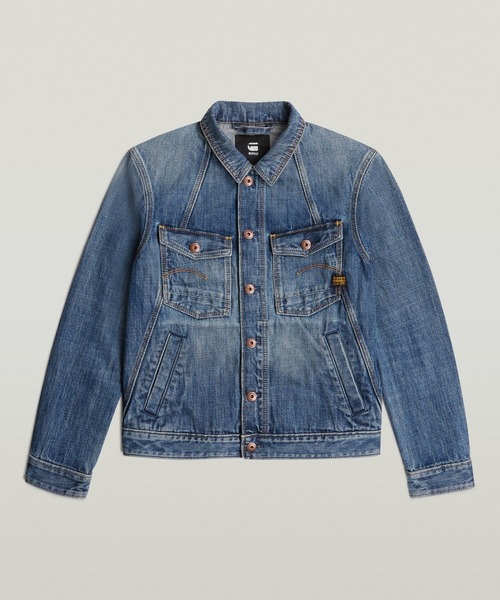 G-STAR(ジースター)の「A-LINE SLIM JACKET/フロントシームデザインスリムデニムジャケット(デニムジャケット・メンズ・インディゴブルー・SMALL/MEDIUM/LARGE/X-LARGE)」の2枚目の写真