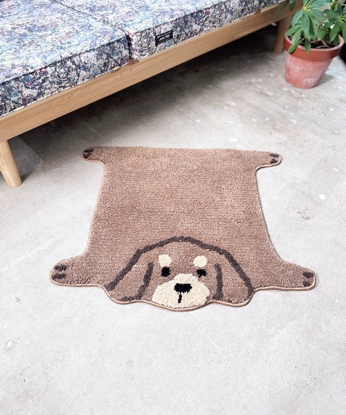 セール】6A3 犬のひらきマット 60×66 玄関 リビング 柴犬
