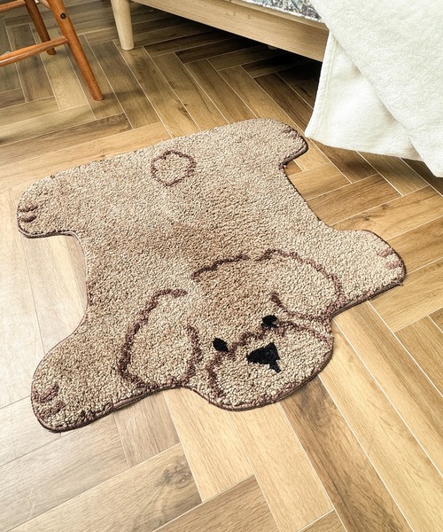 セール】6A3 犬のひらきマット 60×66 玄関 リビング 柴犬 シュナウザー