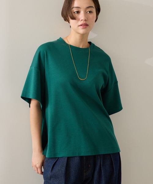 AMERICAN HOLIC(アメリカンホリック)の「接触冷感スムースボクサーTシャツ(Tシャツ/カットソー・レディース・グレイッシュベージュ/オフホワイト/チャコールグレー/ブルー/グリーン・M/L)」の17枚目の写真