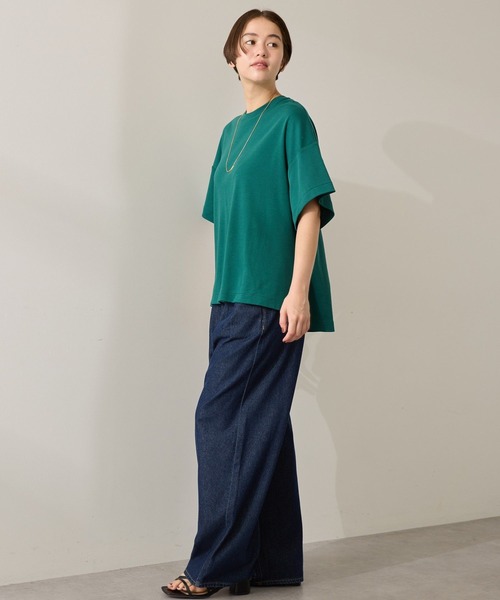 AMERICAN HOLIC(アメリカンホリック)の「接触冷感スムースボクサーTシャツ(Tシャツ/カットソー・レディース・グレイッシュベージュ/オフホワイト/チャコールグレー/ブルー/グリーン・M/L)」の14枚目の写真