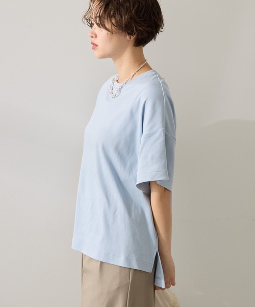 AMERICAN HOLIC(アメリカンホリック)の「接触冷感スムースボクサーTシャツ(Tシャツ/カットソー・レディース・グレイッシュベージュ/オフホワイト/チャコールグレー/ブルー/グリーン・M/L)」の13枚目の写真