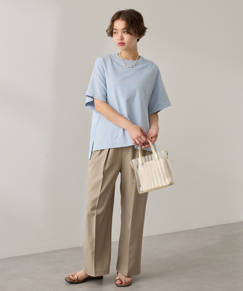 AMERICAN HOLIC(アメリカンホリック)の「接触冷感スムースボクサーTシャツ(Tシャツ/カットソー・レディース・グレイッシュベージュ/オフホワイト/チャコールグレー/ブルー/グリーン・M/L)」の11枚目の写真