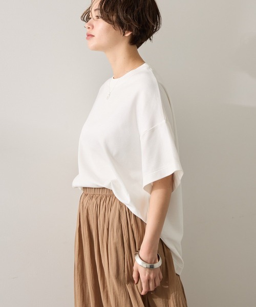 AMERICAN HOLIC(アメリカンホリック)の「接触冷感スムースボクサーTシャツ(Tシャツ/カットソー・レディース・グレイッシュベージュ/オフホワイト/チャコールグレー/ブルー/グリーン・M/L)」の9枚目の写真