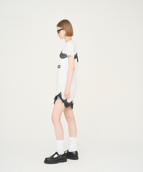 セール】【Nora Lily】「elle」Lingerie Hybrid Logo Tee Dress