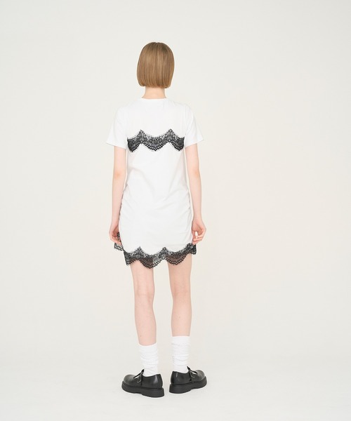 セール】【Nora Lily】「elle」Lingerie Hybrid Logo Tee Dress