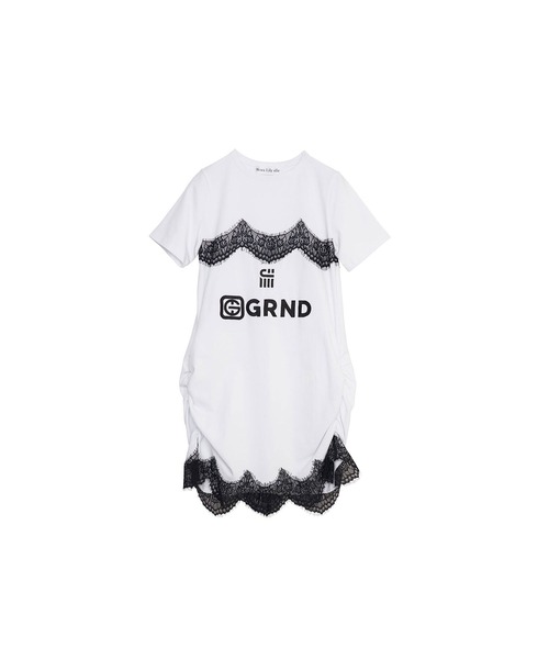 Nora Lily elle（ノラリリーエル）の「【Nora Lily】「elle」Lingerie Hybrid Logo Tee Dress（Tシャツ/カットソー・レディース・ホワイト/ヘザーグレー・FREE）」の9枚目の写真