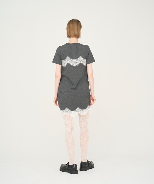 セール】【Nora Lily】「elle」Lingerie Hybrid Logo Tee Dress