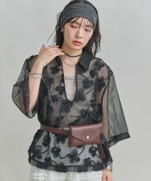 MIRROR STOKE | 【ZOZO限定】FLOWER MESH TOPS/フラワーメッシュトップス(シャツ/ブラウス)