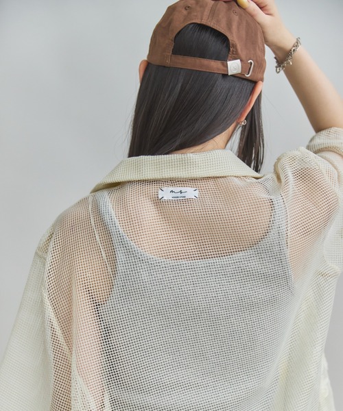 MIRROR STOKE(ミラーストーク)の「【ZOZO限定】FLOWER MESH TOPS/フラワーメッシュトップス(シャツ/ブラウス・レディース・ブラック/アイボリー・MEDIUM)」の14枚目の写真