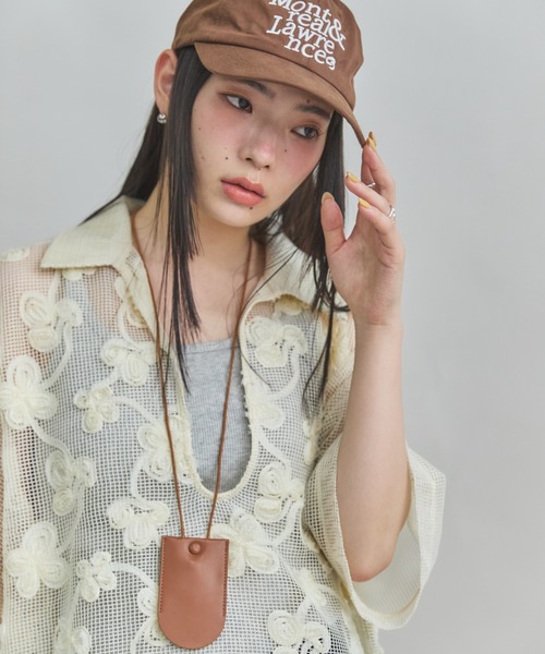 MIRROR STOKE(ミラーストーク)の「【ZOZO限定】FLOWER MESH TOPS/フラワーメッシュトップス(シャツ/ブラウス・レディース・ブラック/アイボリー・MEDIUM)」の8枚目の写真
