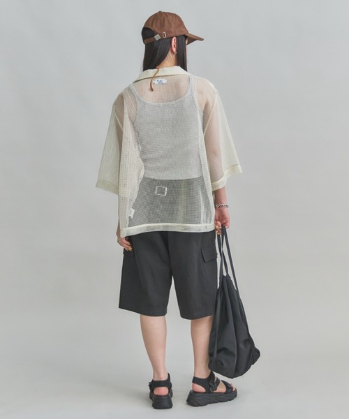 MIRROR STOKE(ミラーストーク)の「【ZOZO限定】FLOWER MESH TOPS/フラワーメッシュトップス(シャツ/ブラウス・レディース・ブラック/アイボリー・MEDIUM)」の21枚目の写真