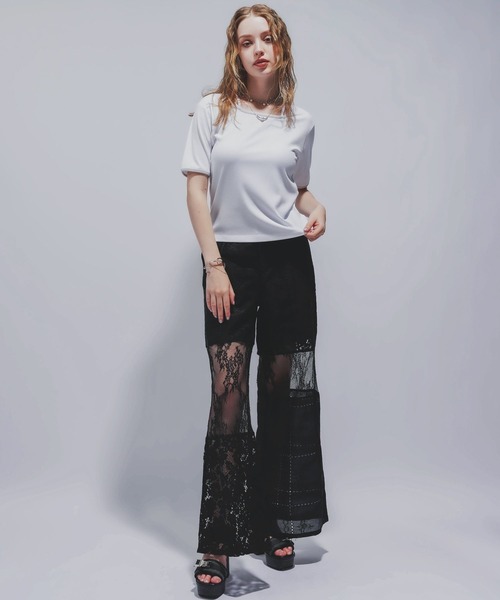 HARE（ハレ）の「パッチワークレースパンツ(HARE)（その他パンツ・レディース・ブラック/ホワイト・FREE）」の9枚目の写真