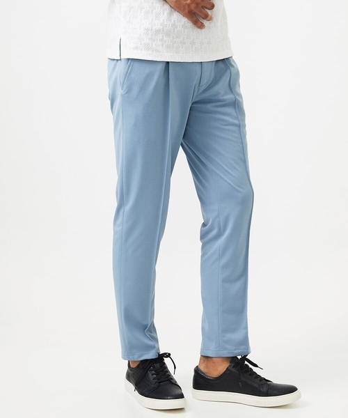 MICHEL KLEIN HOMME (ミッシェルクランオム)の「ドライタッチイージーパンツ(スラックス・メンズ・ライトブルー/ネイビー・MEDIUM/LARGE/X-LARGE)」の2枚目の写真