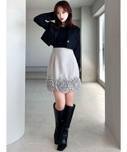 クロップドジャケット【セットアップ着用可能】（テーラードジャケット