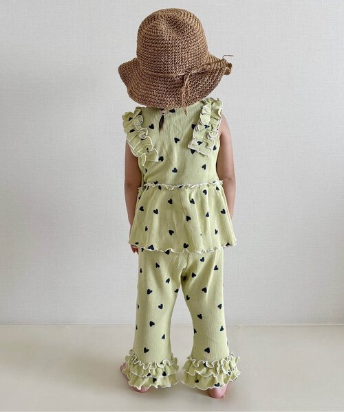 apres les cours（アプレレクール）の「【セットアップ可/ジュニア対応】ワッフルフリルメローレギンス（レギンス/スパッツ・キッズ・イエロー/アイボリー・130/120/110/100/90/80）」の9枚目の写真