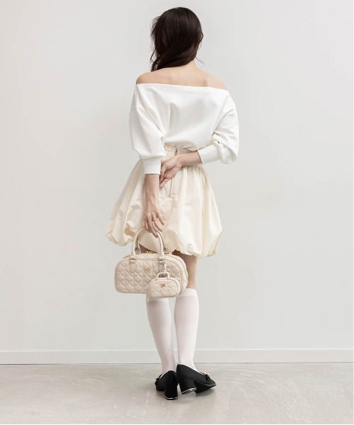 RANDA（ランダ）の「フラワーオフショルスウェット（Tシャツ/カットソー・レディース・ベージュ/ホワイト/グレー・FREE/FT）」の20枚目の写真