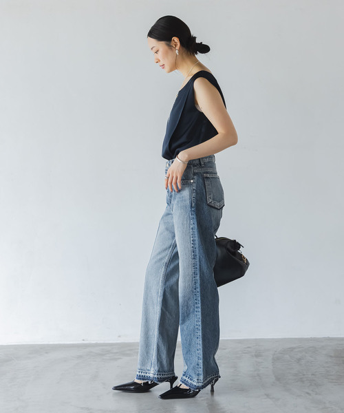 SERGE de bleu（サージ）の「SERGE/サージ REMAKE DARTS PANTS（デニムパンツ・レディース・ブルー・23/24/25/26）」の22枚目の写真