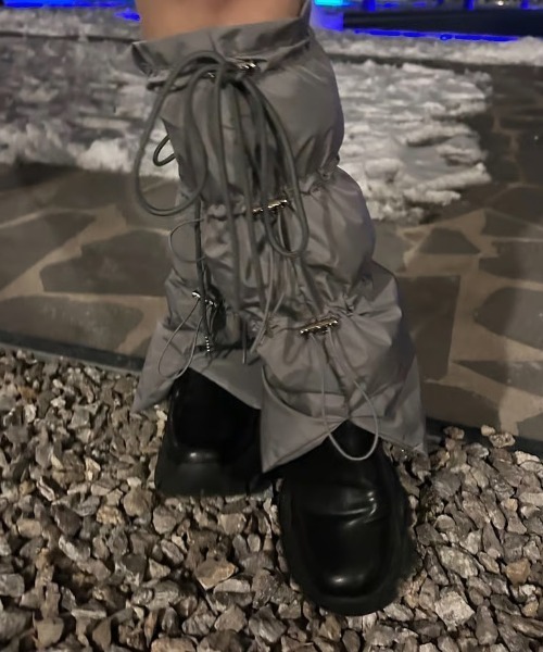 ipugo（イプゴ）の「ipugo  ダウンレッグウォーマー（レッグウォーマー・レディース・ブラック/グレー・FREE）」の17枚目の写真