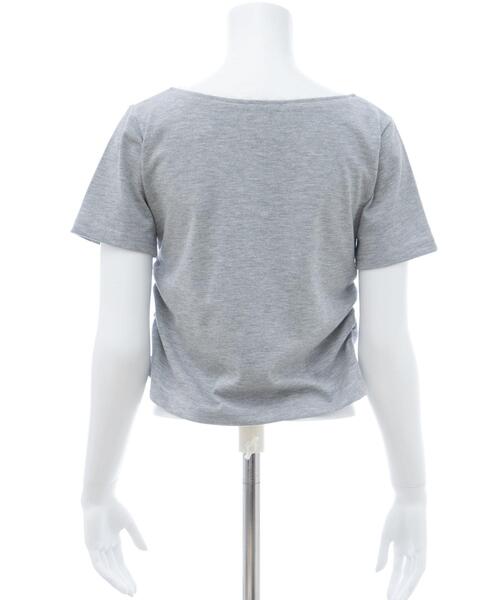 INGNI(イング)の「レース付きリボンTシャツ(Tシャツ/カットソー・レディース・ピンク/ブラック/オフホワイト/グレー・M)」の7枚目の写真