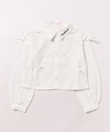 PINKHUNT（ピンクハント）の「PINKHUNT ピンクハント リボン肩あき クロップドシャツ 0794K（シャツ/ブラウス・キッズ）」