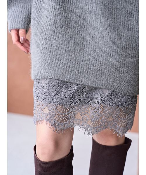 SNIDEL（スナイデル）の「ニットセットキャミミニワンピース（ワンピース・レディース・ミント/グレー/アイボリー・F）」の13枚目の写真