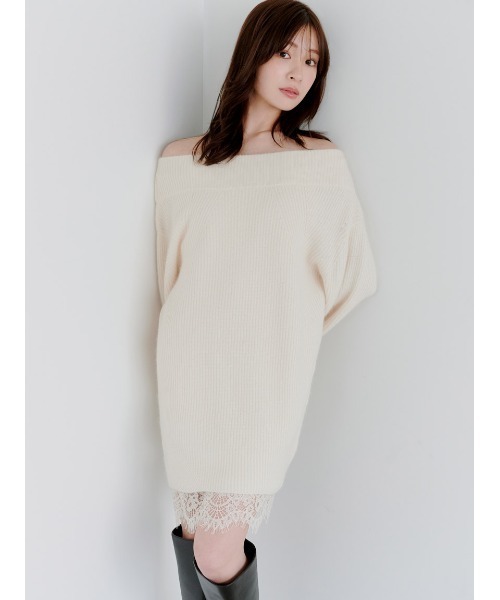 SNIDEL（スナイデル）の「ニットセットキャミミニワンピース（ワンピース・レディース・ミント/グレー/アイボリー・F）」の21枚目の写真