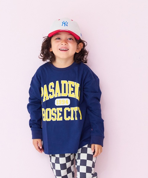 LSP WOW（エルエスピーワオ）の「【LSP WOW!】カラバリプリントロンＴ（Tシャツ/カットソー・キッズ・オフホワイト/ライトグレー/ブラウン/チャコール/グリーン/レッド/パープル/マスタード/オレンジ/ベージュ/ネイビー/ライトピンク/カーキ/ブラック/ブルー・130/120/110/100/90/80/150/140）」の9枚目の写真