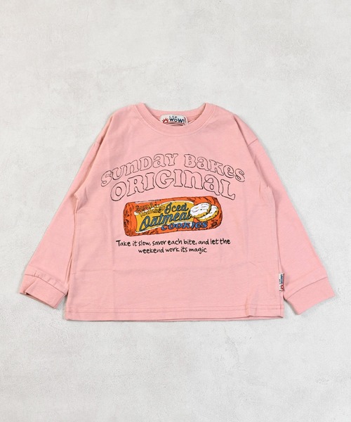 LSP WOW（エルエスピーワオ）の「【LSP WOW!】カラバリプリントロンＴ（Tシャツ/カットソー・キッズ・オフホワイト/ライトグレー/ブラウン/チャコール/グリーン/レッド/パープル/マスタード/オレンジ/ベージュ/ネイビー/ライトピンク/カーキ/ブラック/ブルー・130/120/110/100/90/80/150/140）」の13枚目の写真