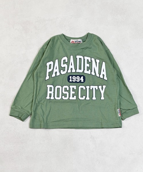 LSP WOW（エルエスピーワオ）の「【LSP WOW!】カラバリプリントロンＴ（Tシャツ/カットソー・キッズ・オフホワイト/ライトグレー/ブラウン/チャコール/グリーン/レッド/パープル/マスタード/オレンジ/ベージュ/ネイビー/ライトピンク/カーキ/ブラック/ブルー・130/120/110/100/90/80/150/140）」の7枚目の写真