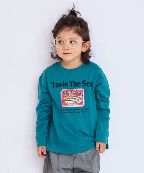 LSP WOW（エルエスピーワオ）の「【LSP WOW!】カラバリプリントロンＴ（Tシャツ/カットソー・キッズ・オフホワイト/ライトグレー/ブラウン/チャコール/グリーン/レッド/パープル/マスタード/オレンジ/ベージュ/ネイビー/ライトピンク/カーキ/ブラック/ブルー・130/120/110/100/90/80/150/140）」の8枚目の写真