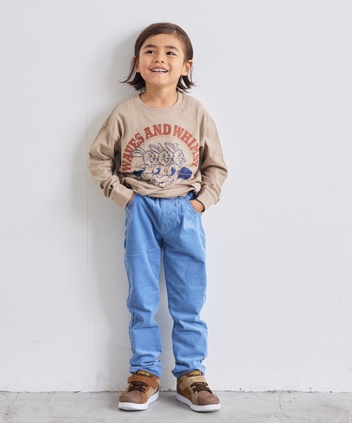 LSP WOW（エルエスピーワオ）の「【LSP WOW!】カラバリプリントロンＴ（Tシャツ/カットソー・キッズ・オフホワイト/ライトグレー/ブラウン/チャコール/グリーン/レッド/パープル/マスタード/オレンジ/ベージュ/ネイビー/ライトピンク/カーキ/ブラック/ブルー・130/120/110/100/90/80/150/140）」の22枚目の写真