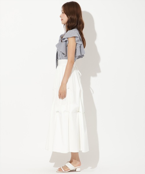 AND COUTURE(アンドクチュール)の「ギンガムサッカーフリルブラウス(シャツ/ブラウス・レディース・ブルー系その他/ブラック系その他/グリーン系その他・FREE)」の16枚目の写真