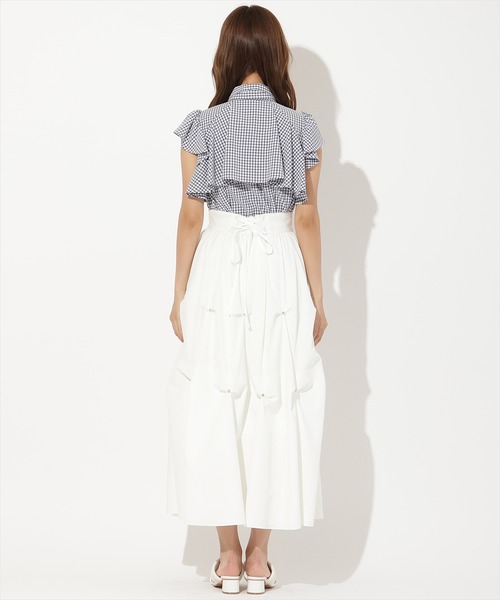 AND COUTURE(アンドクチュール)の「ギンガムサッカーフリルブラウス(シャツ/ブラウス・レディース・ブルー系その他/ブラック系その他/グリーン系その他・FREE)」の17枚目の写真