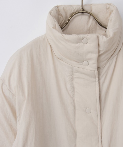 Honeys（ハニーズ）の「【非フッ素撥水加工】スタンド中綿ブルゾン（ブルゾン・レディース・チャコール/アイボリー/ダークベージュ/ブラック/ライトカーキ・S/M/LL/L）」の15枚目の写真