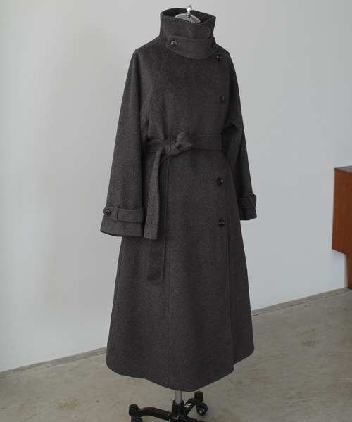 2点おまとめ⭐︎ジッパー付ハイネックスカーフ＆ウールブレンドロングコート(M) JUNOAH｜Louere 2wayハイネックコート | Rakuten Fashion(楽天