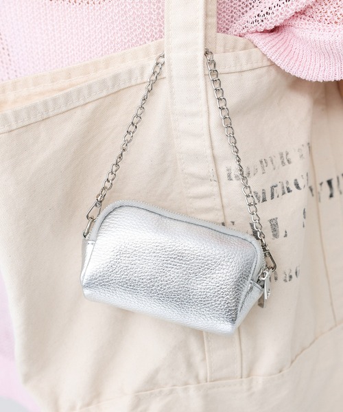 AULENTTI(オウレンティ)の「【AULENTTI】ジップポシェット(ショルダーバッグ・レディース・シルバーグレー/サックスブルー/ライトベージュ・FREE)」の6枚目の写真