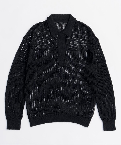 MAISON SPECIAL（メゾンスペシャル）の「Boucle Mesh Knit Pullover/ブークレーメッシュニット（ニット/セーター・レディース・ボルドー/ブルー/ブラック・FREE）」の15枚目の写真
