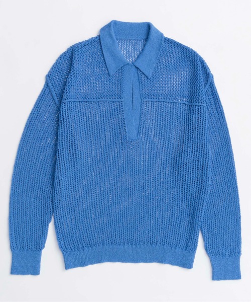 MAISON SPECIAL（メゾンスペシャル）の「Boucle Mesh Knit Pullover/ブークレーメッシュニット（ニット/セーター・レディース・ボルドー/ブルー/ブラック・FREE）」の17枚目の写真