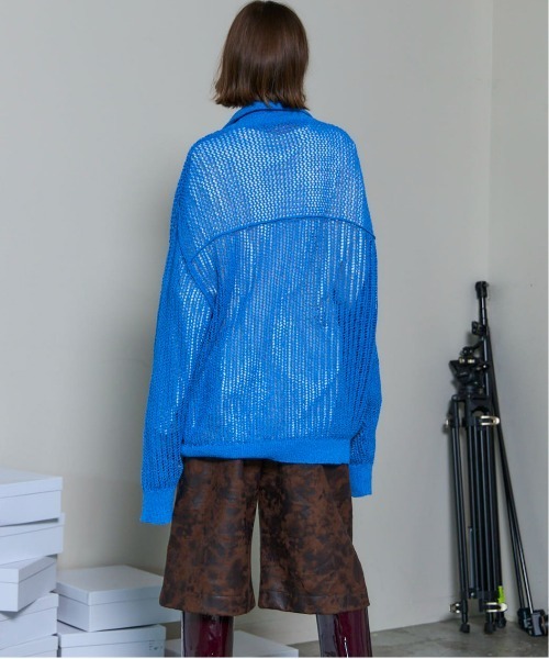 MAISON SPECIAL（メゾンスペシャル）の「Boucle Mesh Knit Pullover/ブークレーメッシュニット（ニット/セーター・レディース・ボルドー/ブルー/ブラック・FREE）」の14枚目の写真