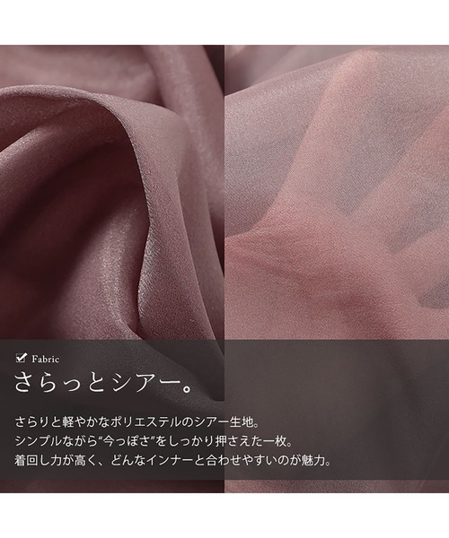 GOLDJAPAN(ゴールドジャパン)の「シアーシャツパーカー【大きいサイズ対応】(パーカー・レディース・ブラウン/ブラック・4L/3L/LL/5L)」の9枚目の写真